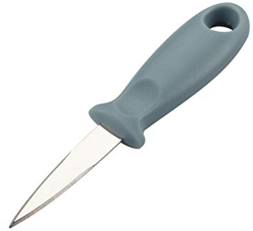 Couteau à Huîtres Professionnel en Acier Inoxydable, Manche Plastique | Ouvre-huîtres et Écailler, Protège les Glissades Accidentelles, Facile à Nettoyer