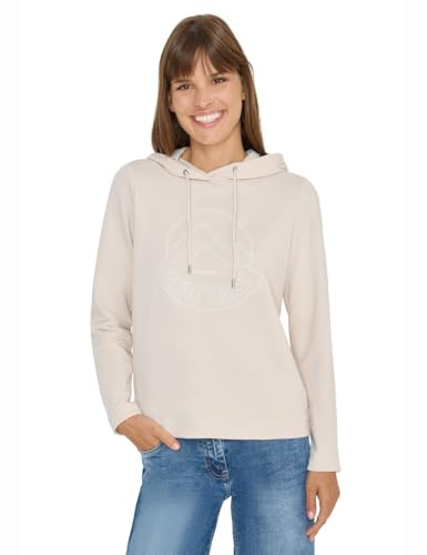 Cecil Kapuzenshirt mit Stickerei Light Greige XXL