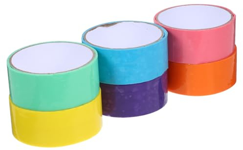 Operitacx 6 rollos Cinta Adhesiva de Bolas Pegajosas de Colores de Cinta DIY Suave y Segura de Material para Adultos Regalo Divertido para Manualidades