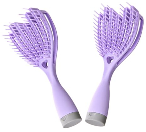 HONITANO 2pcs Massage Fluffy Comb Wide Comb for Hair Styling Detangler Hairbrush for Wet Shower Curl Styling Brush for Men and Women Mirror Bottom