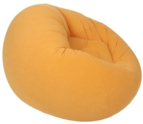 Abaodam Aufblasbares Outdoor Sofa Sitzsack mit Beflockung Wetterbeständig Tragbar Kompakt Faltbar Lounge Sitzsack für Camping Terrasse Picknick und Pool