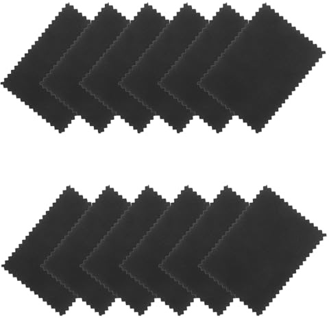 Cabilock Paños de Pulido de Gamuza Negra 50 Unidades 6X8 CM Paño para Pulir Plata y Metales Finos Doble Cara para Limpieza Eficaz de Joyas y Cubiertos Uso Doméstico Viaje