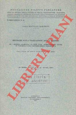 Ricerche sulla vegetazione della Valsesia. IV: Genista radiata (L.) scop. var. Sericopetalabuch. In Valsesia e sua distribuzione geografica.