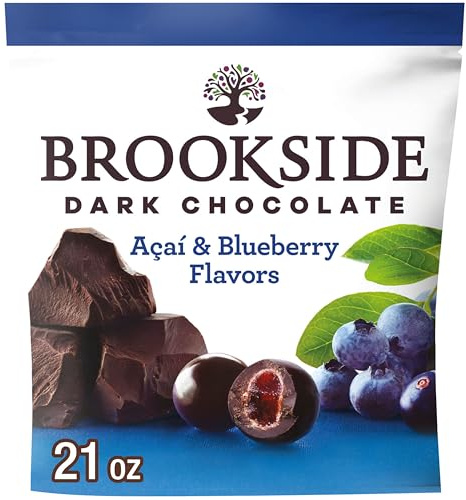 BROOKSIDE Dark Chocolate, Acai and Blueberry Flavored Snacking Chocolate Bag, 21 oz