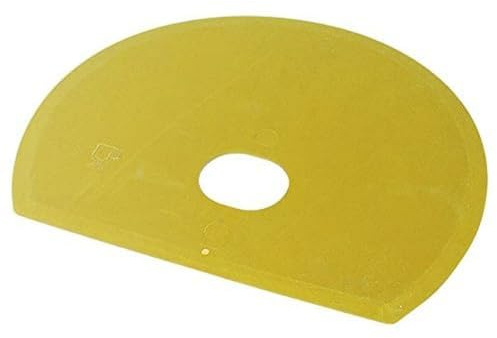 FBK 71915 - Espátula flexible 4 redonda, metal desmontable y rayos X, con agujero, 160 x 125 x 1,65 mm, color amarillo