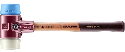 Halder 3018060 Simplex Soft-Face TPE-Soft/Nylon Mallet, Multi-Colour, 60 mm