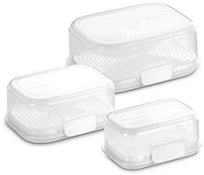 Tescoma 891760 Freshzone Contenitori per Alimenti, Set per 3 Pezzi