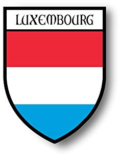 Akachafactory Aufkleber Sticker autoaufkleber Wappen Schild Flagge flaggen Fahne Luxemburg
