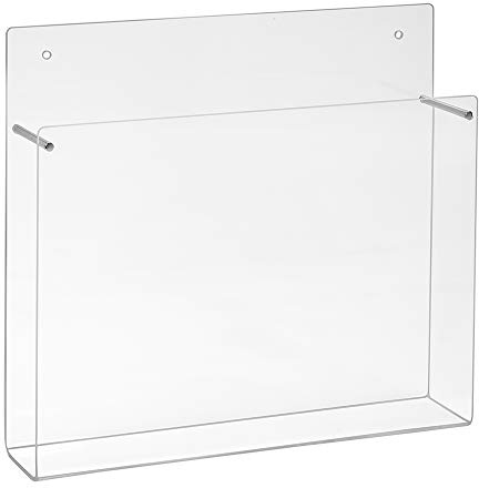 Zeigis - Wandprospekthalter/Flyerhalter quadratisch 210x210mm, Acrylglas | 2 Bohrlöcher zur Wandmontage, flache Rückwand, kann auch geklebt werden, glasklares Acryl, leichte Reinigung, UV-stabil