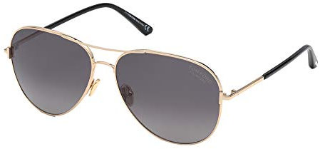 Tom Ford CLARK FT 0823 Shiny Rose Gold/Dark Grey Shaded 59/14/140 unisex Sunglasses