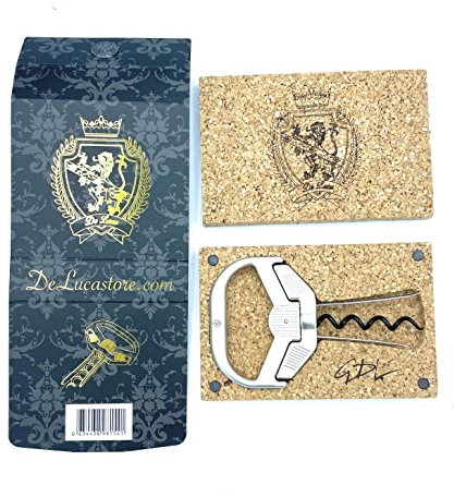 Professioneller Korkenzieher mit Doppelter Klinge und Spirale für Gereifte Weine - Premium Flaschenöffner für Sommeliers und Weinliebhaber - Elegantes und Vielseitiges Design