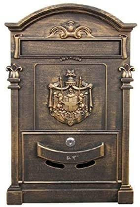 Cassetta Posta Cassetta Postale Cassetta Delle Lettere Cassetta postale in ferro battuto in stile europeo per esterni Cassetta delle lettere in ferro battuto con serratura Cassetta delle lettere Scato