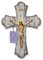 Fratelli Bonella – Crucifijo de pared de madera de álamo con representación de la crucifixión de Jesús – Crucifijo vintage de 17 x 24 cm – Crucifijo de madera 100 % fabricado en Italia