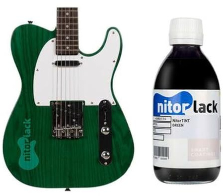 Gitarren Beize/Woodstain Green/Grün auf Nitrobasis 250 ml Flasche