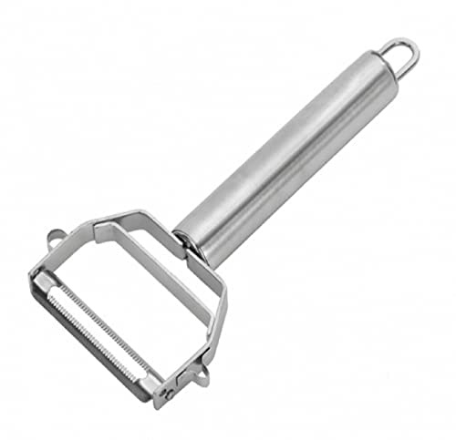 KIRALOVE pelapatate multifunzione acciaio inox frutta verdura pelaverdure professionale mele carote cetrioli ortaggi cucina accessorio sbucciatore lama resistente ergonomico manico antiscivolo