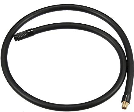 QUARKZMAN Reifenaufblasschlauch 80cm Schwarz 1pc Auto Schnellverbindung | Kupfer, Gummi, Für Auto, Motorrad, Fahrrad, Länge 80cm, Gewinde M8x0.8, Größe 18x10mm, Schnellverbindung