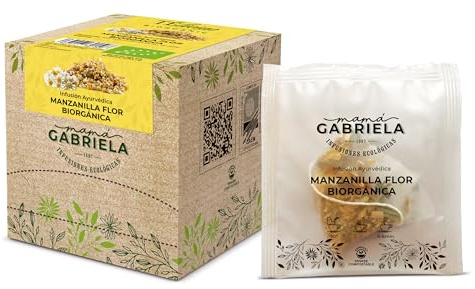 La Factoría del Café - Mamá Gabriela Biorgánica Manzanilla Flor | Pura, Natural y Dulce pero Ligeramente Amarga - Propiedades Digestivas, Sedantes y Tónicas - 15 Unidades