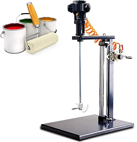 CYMYYDS Automatische FarbrÜhrmaschine Aus Edelstahl 5 Gal/20L, Pneumatischer Halterungsmischer, Vertikaler Desktop-LuftrÜhrer, Zum Mischen Von Futter, Gips, Farbe, Zement, MÖrtel