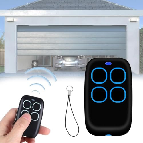 250MHZ-913MHZ Telecomando Universale Cancello, Multi Frequenza Compatibilità Clonazione Wireless Telecomando per Garage 4 Pulsanti per Porte Garage Auto Moto, Segnale Stabile a 100m