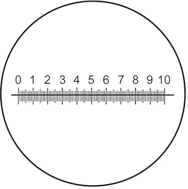 Mikroskop-Zubehör X = 10 mm Okular-Mikrometer für Mikroskop, DIV 0,1 mm Fadenkreuzlinal, horizontale Messung, Okular-Kalibrierung, Durchmesser 20 mm, 29 mm, Haltbarkeit und zuverlässige Leistung