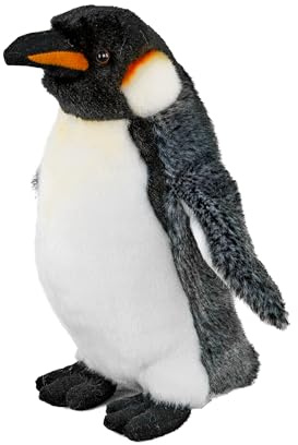 Teddys Rothenburg Kuscheltier Pinguin stehend 27 cm dunkelgrau/weiß/gelb Plüschpinguin