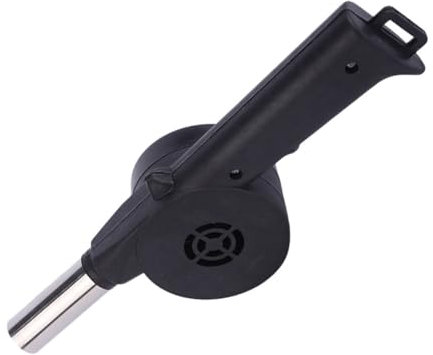 IWOWHERO Handkurbel BBQ Luftgebläse Metall Handlicher Grill Gebläse Für Kugelgrill Outdoor Camping Grillen Schnellanzünder Zubehör