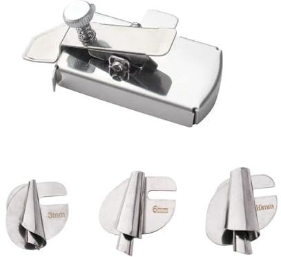 ZOCONE Magnetische Nahtführung für Nähfuß Magnet Nahtführung mit 3 Stück Rollsaum Nähfüße (3mm 6mm 10mm) zum Nähen Rolled Saum für Nähmaschine Praktisches Nähzubehör für Nähmaschine Zubehör