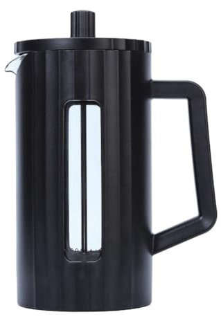 Qussedser Cafetera de Prensa Francesa de 1000 Ml, Cafetera de Vidrio de Borosilicato Alto, Tetera Negra