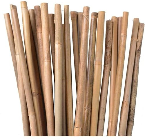 100 Tutores de Bambú para Plantas 120 cm (Ø 10–12 mm) | Estacas de Jardín y Cañas para Huerto | Soportes Resistentes para Macetas, Flores y Cultivos | Color Natural | Eco-Friendly