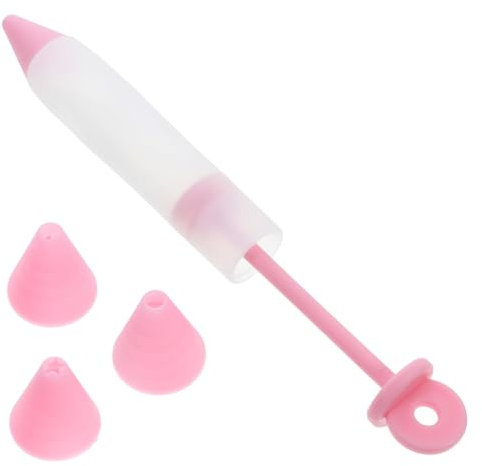 Alipis Penna Per Decorare Torte e Biscotti in Silicone 4 Ugelli, Strumento Per Scrivere e Decorazione Dolci, Facile Da Pulire, Set Per Pasticceria Fai Da Te