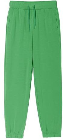 Haloumoning Pantalon de survêtement pour garçon - Coupe droite - Léger - Couleur unie - Pantalon de sport décontracté - Avec taille élastique et poches