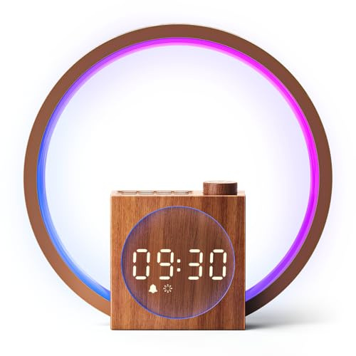 Dreamegg Sunrise Alarm Clock, 10-60 Min Gradual Wake-Up Light, White Noise Machine with 25 Soothing Sounds, 12 Colour Mode & 20-Level Dimming, Sleep Aid for Better Mornings in UK