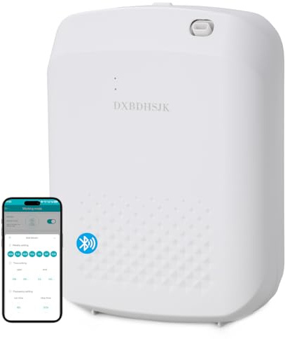Home Waterless Aroma Diffuser – Bluetooth Smart Essential Oil Nebulizer, Fragrance Reach up to 2,000 sq ft, Perfect for Homes, Hotels, Restaurants, Offices & Spas(White)