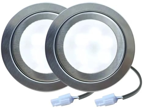 eufeifeiegds Ampoule de ventilateur fumée cuisinière cuisine 2 pièces 12 V lampe hotte avec connecteur EL SM éclairage d'armoire porte(Warm White 3000K,With EL Connector)