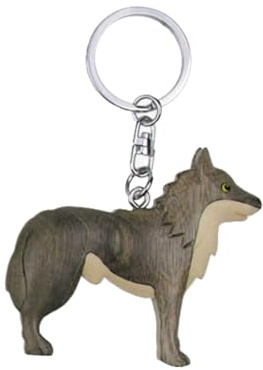 Cornelißen Wolf Schlüsselanhänger aus Holz