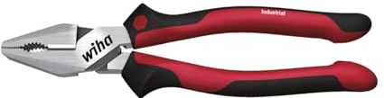 Wiha Kraftkombizange Industrial mit DynamicJoint® (einzigartige Gelenkkonstruktion für bessere Kraftübertragung) und OptiGrip (optimaler Halt durch 3-Punkt-Auflage und neu geformte Greifflächen) mit extra langer Schneide in Blister (34567) 225 mm