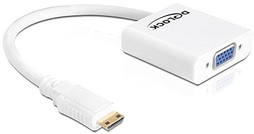 Delock 65348 Adaptateur HDMI-Mini C mâle vers VGA Femelle Blanc