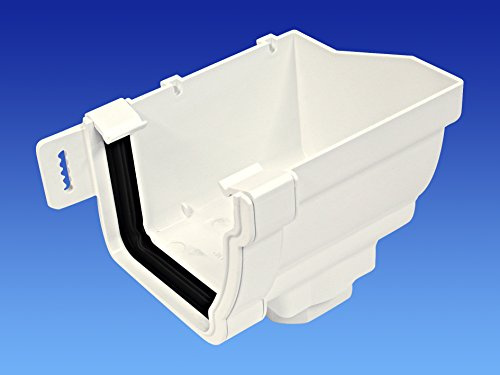 OSMA blanco 111 mm stopend salida derecha para Stormline tremel sistema de canalones 8T808 W