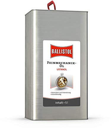BALLISTOL 22710 Feinmechanik-Öl USTANOL 5L Kanister – Kriechfreudige Mechanik-Schmierung für Rost-Schutz - Kontakt Öl