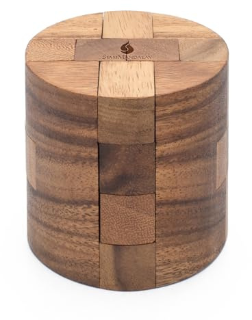 Powder Keg: 3D Wooden Puzzles Brain Teasers for Adults Interlocking Mechanical Handheld Mind Logic Puzzles Unique Gift for Christmas and Birthdays Office Desk Decor
