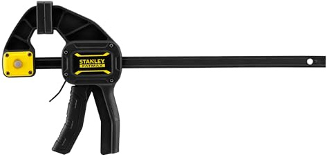 Stanley Fmht0-83235 Serre-Joint L 300 Gamme FatMax - Travaux De Précision - Rainure En V Pour Maintien Des Tubes - Rail En Acier - Corps En Nylon Renforcé - Fonction Écarteur