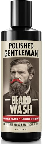 Refreshing Beard Shampoo and Face Wash with Peppermint Tea Tree and Argan Oil - for Thicker and Softer Beard (4oz)