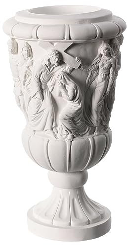 Holyart Vase funéraire à Fleurs Christ avec Croix marbre reconstitué