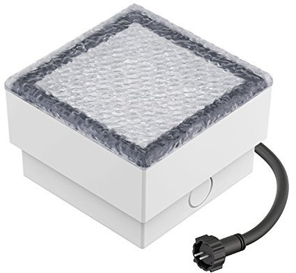 ledscom.de LED Paving Stone recessed Floor Light Gorgon for Outdoor, IP67, Angular, 10 x 10cm, Warm White