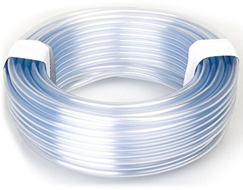 100 mtr. transparenter Luftschlauch 4 x 6 mm transparent, PVC Belüfterschlauch für Luftpumpen und Belüfter Pumpe im Aquarium