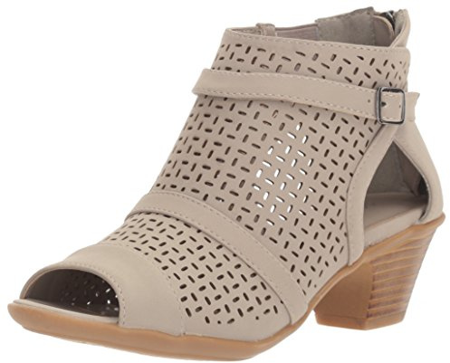 Easy Street Women's Carrigan Open Toe Cutout Ankle Bootie Sandal with Back Zipper and Dress Heel