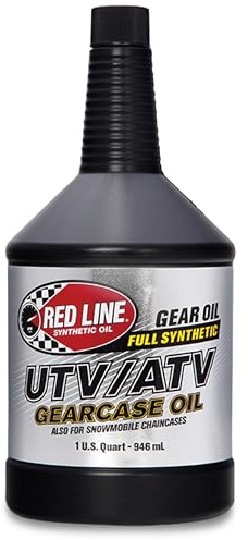 RED LINE OIL 43704 UTV/ATV Gearcase Oil SAE 75W80 GL-4 – 0,95 L (1 Quart) – Hochleistungs Getriebeöl für UTV & ATV – Maximale Schmierung und Verschleißschutz