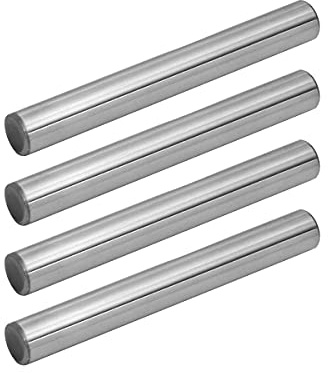 POWERTEC 71145 Hardened Steel Dowel Pins 3/8-Inch, Heat Treated and Precisely Shaped for Accurate Alignment, Alloy Steel , 4 Pack, Silver, 3/8 x 3 Pins