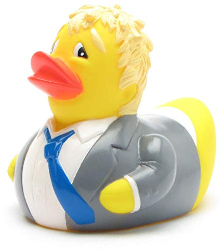 Duckshop I Boris Johnson Badeente I Brexit Quietscheente I L: 9 cm