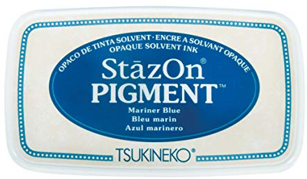 Rayher 29206386 StazOn Pigment-Stempelkissen, marine, 9,6x5,5x2,2cm